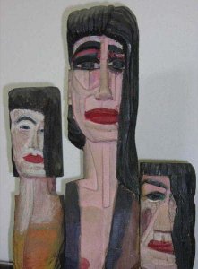 hout sculptuur 1988 Chris van Voorst